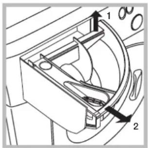 Technical diagram of a car interior showing labeled components and directional arrows
