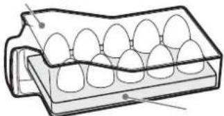 HITACHI R-SF48AMJ - Multiuse Egg Case (this case can be put in the Refrigerator Compartment with eggs in it) - 1
