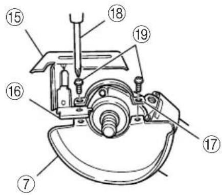 Technical diagram of a mechanical assembly with numbered parts for identification