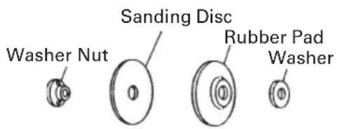 Washer Nut Sanding Disc Rubber Pad Washer