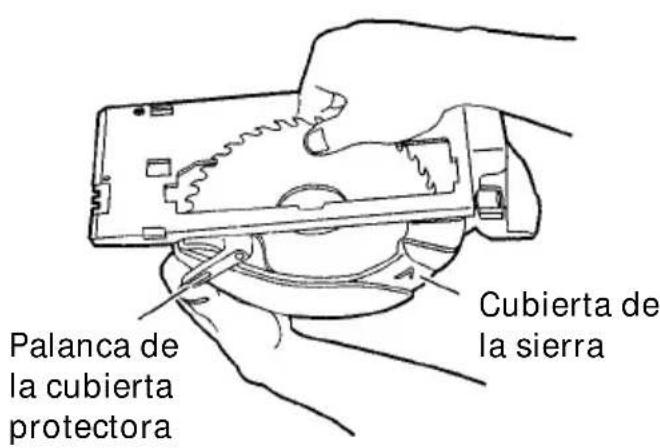 Palanca de la cubierta protectora Cubierta de la sierra