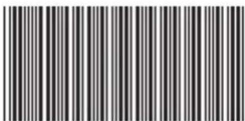 Black and white barcode image with vertical stripes, no text or symbols visible
