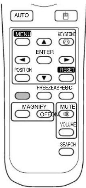 AUTO MENU KEYSTONE ENTER POSITION RESET FREEZEASPEC MAGNIFY OFFON MUTE VOLUME SEARCH