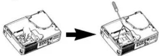 HITACHI CP-X385W - Replacing the lamp - 2