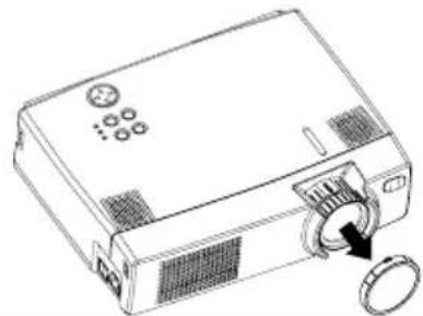 HITACHI CP-X385W - Remove the lens cap - 1