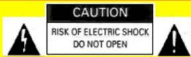 CAUTION RISK OF ELECTRIC SHOCK DO NOT OPEN