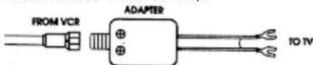 FROM VCR ADAPTER TO TV