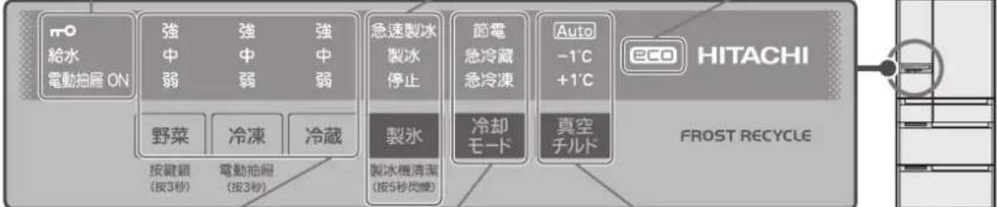 HITACHI R-SF6800B - eco 運轉顯示燈 - 1
