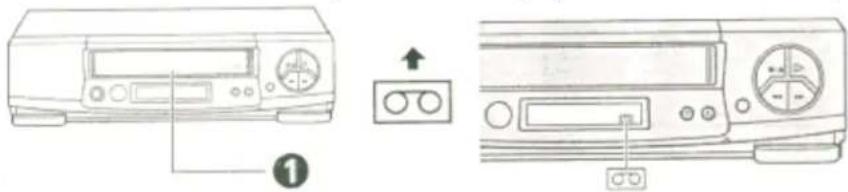 Diagram showing front and back views of a portable air conditioner unit with labeled ports and control buttons