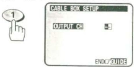 CABLE BOX SETUP OUTPUT CH ENDC GUIDE