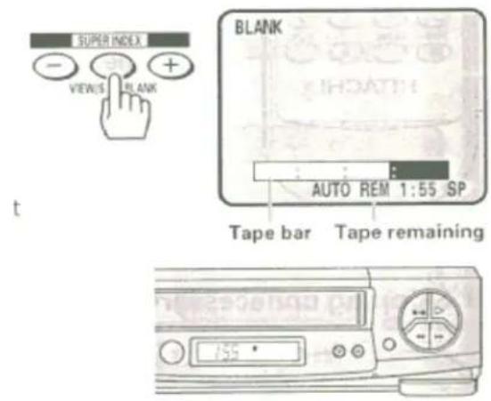 SUPER INDEX - VIEWS BLANK t BLANK AUTO REM 1:55 SP Tape bar Tape remaining 155°