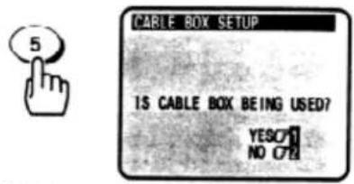 5 CABLE BOX SETUP IS CABLE BOX BEING USED? YESO! NO ONLY