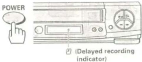 POWER (Delayed recording indicator)