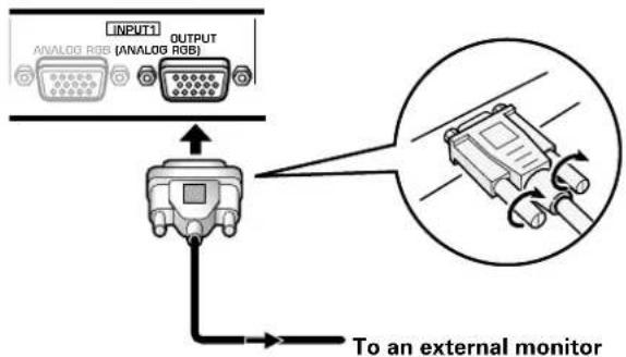 INPUT1 ANALOG RGB (ANALOG RGB) OUTPUT To an external monitor