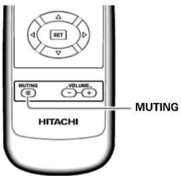 SET MUTING -VOLUME_ - + MUTING HITACHI
