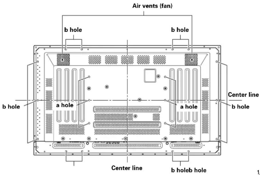 Air vents (fan) b hole b hole a hole a hole b hole Center line b hole b holeb hole Center line 1/1