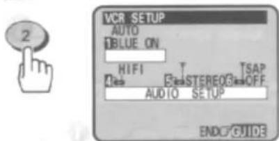 2 VCR SETUP AUTO BLUE ON HIFI T STEREO TSAP AUDIO SETUP END GUIDE