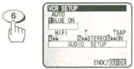 6 VCR SETUP AUTO BLUE ON HIFI STEREOS ON AUDIO SETUP ENDC GUIDE