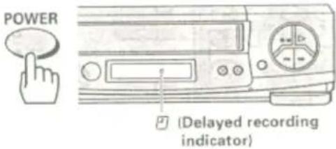 POWER (Delayed recording indicator)