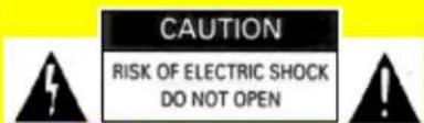 CAUTION RISK OF ELECTRIC SHOCK DO NOT OPEN