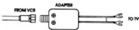 FROM VCR ADAPTER TO TV