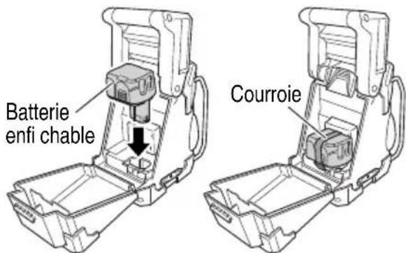 HITACHI UR 18DSL2 - Insertion d'une batterie enfi chable (Fig. 4) - 1