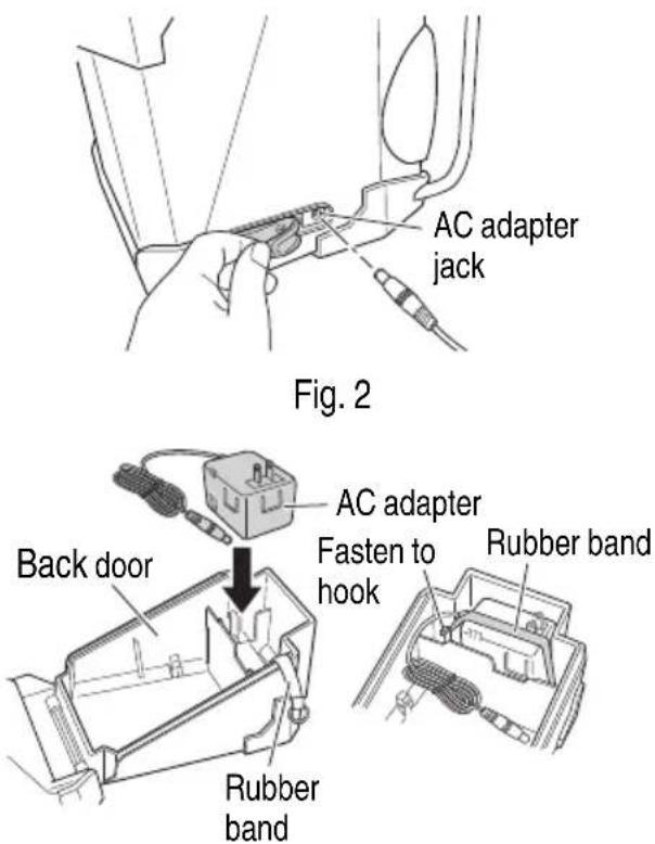 HITACHI UR 18DSL2 - Attaching the AC Adapter - 1