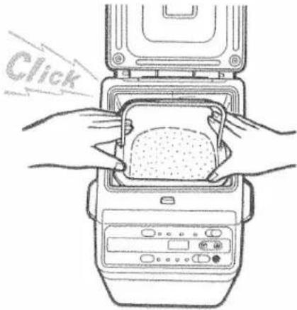 HITACHI HBB101 - Remove the bread pan from the bread maker and install the mixing blade: - 5