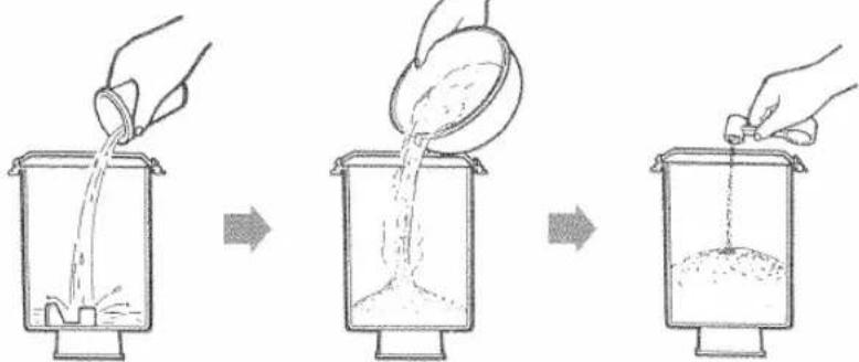 HITACHI HBB101 - Remove the bread pan from the bread maker and install the mixing blade: - 3