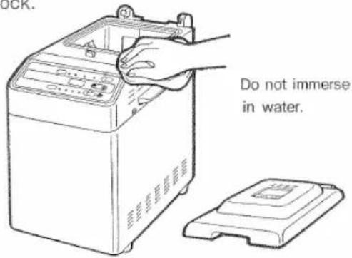 Do not immerse in water.