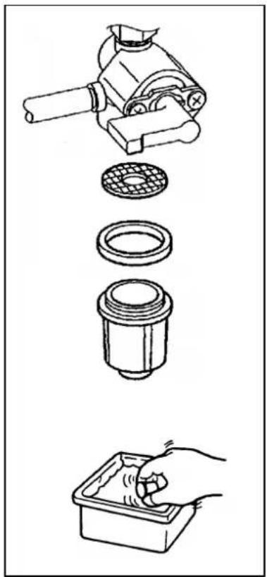 HITACHI E100 - CLEANING FUEL STRAINER (FUEL COCK) - 1