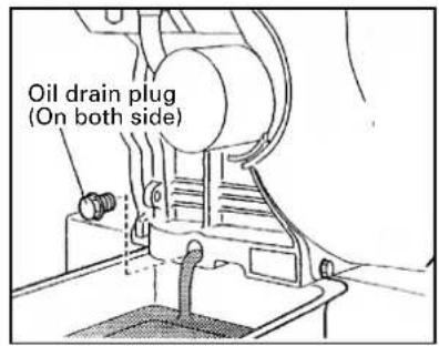Oil drain plug (On both side)