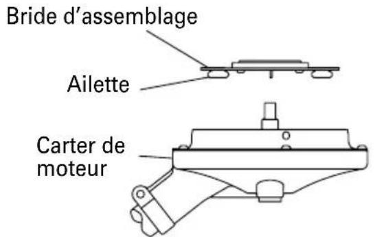 Bride d'assemblage Ailette Carter de moteur