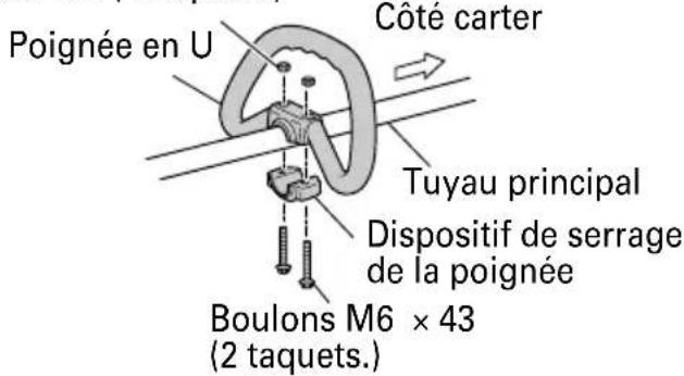 Poignée en U Côte carter Tuyau principal Dispositif de serrage de la poignée Boulons M6 × 43 (2 taquets.)