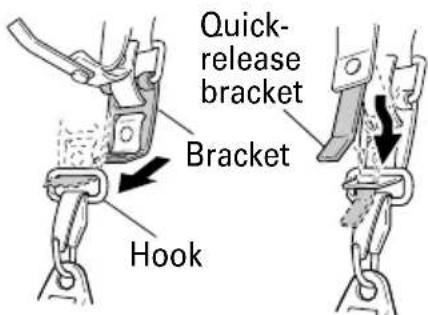 Quick-release bracket Bracket Hook