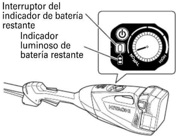 Interruptor del indicador de batería restante Indicador luminoso de batería restante NORMAL HIGH