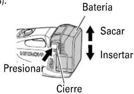 Batería Sacar Insertar Presionar Cierre