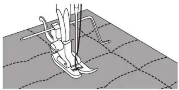 NECCHI K408A - ◆ Using the edge/quilting guide - 1