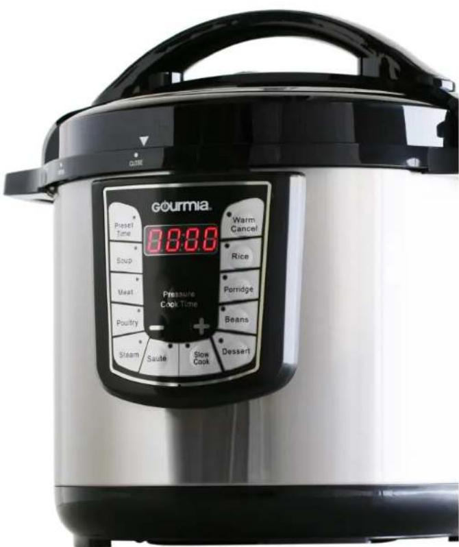 Goumia. 0:00 Preset Time Soup Meat Poultry Steam Sauté Slow Cook Warm Cancel Rice Porridge Beans Dessert