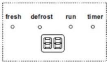 fresh defrost run timer ○ ○ ○ ○