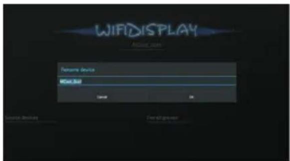 WIFIDISPLAY Resume device MOSK Blue Cancel OK