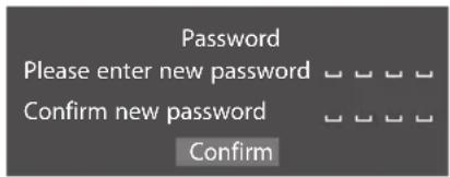 Password Please enter new password □ □ □ □ Confirm new password □ □ □ □ Confirm