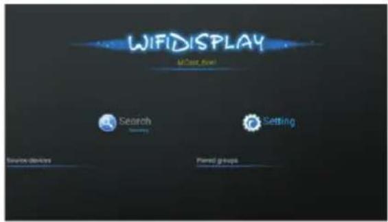 WIFI DISPLAY M-Case flow Search Setting Source Devices Flamed groups