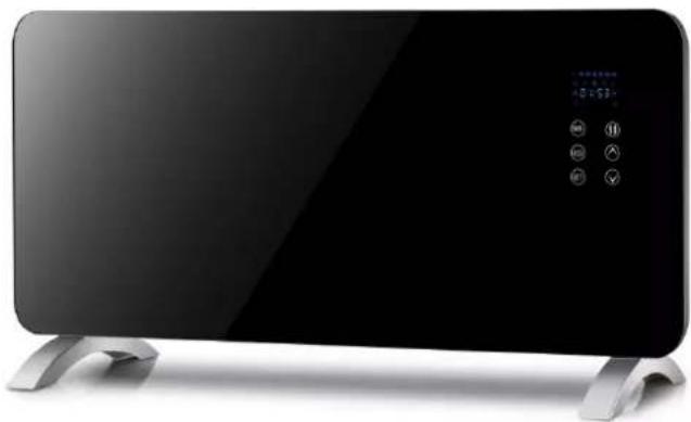 Exterior view of a modern flat-screen electric TV with control buttons and display screen (no visible text or symbols)