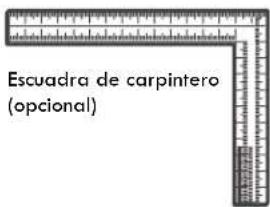 Escuadra de carpintero (opcional)