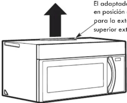 El adaptado en posición o para la extra superior ext