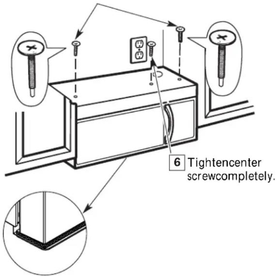 6 Tightencenter screwcompletely.