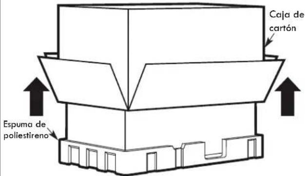 Caja de cartón Espuma de poliestireno