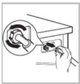 Hand holding a small electronic device with a magnified inset showing the internal mechanism (no text or symbols visible)