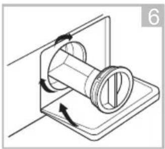 Diagram of a mechanical component with rotational arrows indicating motion, no text or symbols present